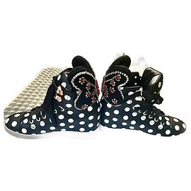 Sneakers Manoush Flamenco Pois Neri e Bianchi Finta Pelle 38