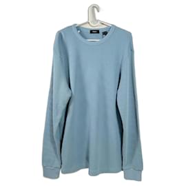 Theory Herren Waffelstruktur Bio-Sweatshirt Blau