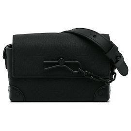 Portafoglio indossabile Louis Vuitton con monogramma nero Taurillon Steamer