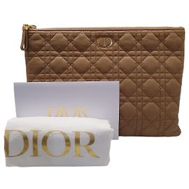 Christian Dior Caro Daily Clutch Pelle Beige