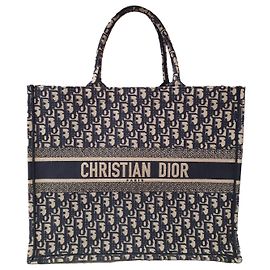 Christian Dior Dior Book Tote Blau Oblique