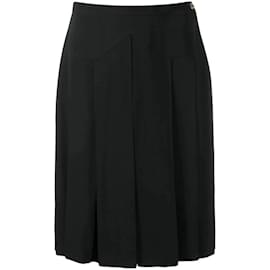 Falda de seda negra Chanel