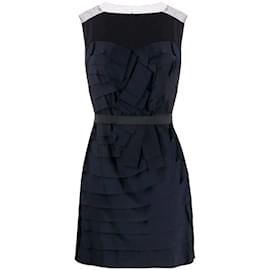 Vestido Lanvin de seda azul oscuro
