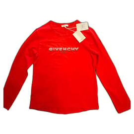 Givenchy Langarm T-Shirt Rot Baumwolle Mädchen