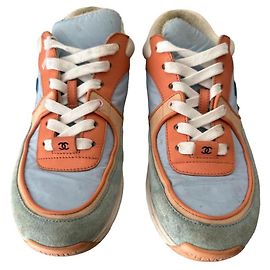 Sneakers Chanel Gomma Multicolore in Pelle Taglia 37