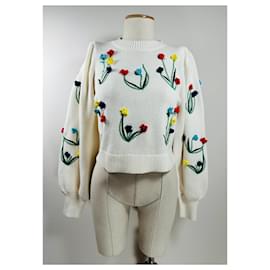 Alice + Olivia 3D Pullover Baumwolle Wolle
