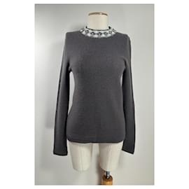 Hémisphère Pullover aus Kaschmir und Wolle Braun