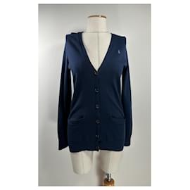 Ralph Lauren Strickjacke Blau Merino Wolle M