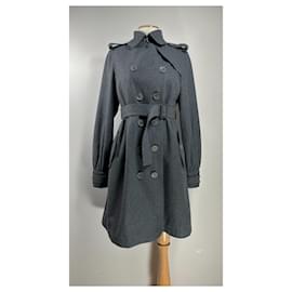 Abrigo de lana y cachemira gris Thomas Burberry