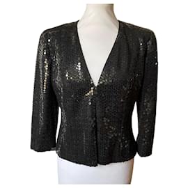 Chanel Paillettenblazer schwarz