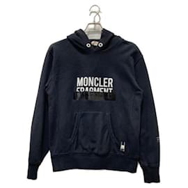 Moncler Kapuzenpullover mit Logo Tape Design Schwarz Baumwolle