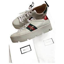 Gucci Ace Plateau-Sneaker-Größe 40