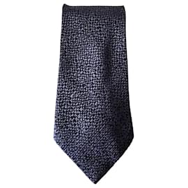 Cravatta Salvatore Ferragamo in seta blu navy
