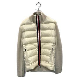 Moncler Cardigan Sweater Beige Wool Nylon