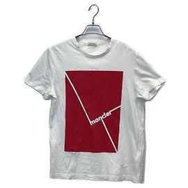 T-shirt Moncler Maglia stampata bianca e rossa cotone