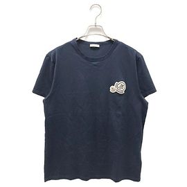 T-shirt Moncler blu navy cotone XL