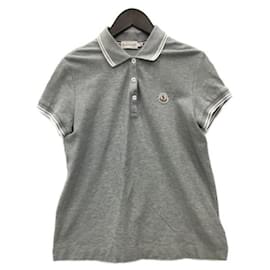 Polo Moncler de algodón gris