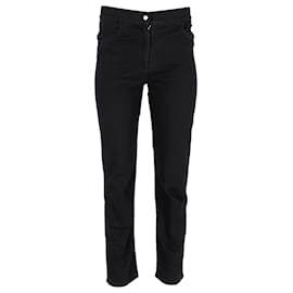 Jeans skinny Balmain con righe a contrasto in cotone nero