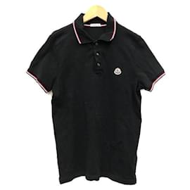 Polo Moncler Nera in Cotone