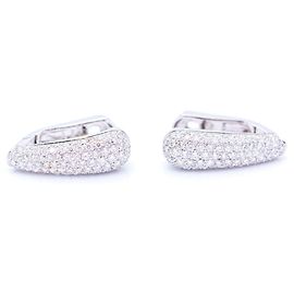 Autre Marque Orecchini in oro con pavé di diamanti