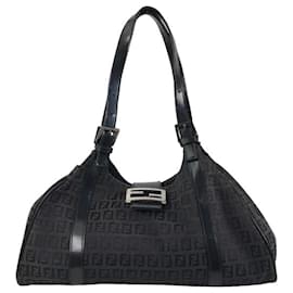 Borsa Fendi Zucchino Monogramma Marrone Scuro