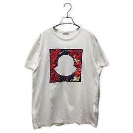 T-shirt Moncler Maglia Bianca Cotone XL