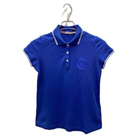 Polo Moncler con parche del logo azul de algodón