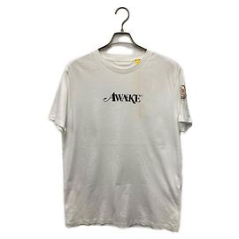 T-shirt Moncler x Awake con stampa collaborazione bianco cotone