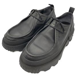 Stivali Moncler Mon Wallaby Oxford in pelle nera
