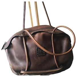 Borsa a mano Kenzo in pelle marrone