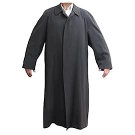 Hermès CAPPOTTO LUNGO HERMES VINTAGE 50 IT 54 L FR IN CAPPOTTO IN LANA ANTRACITE