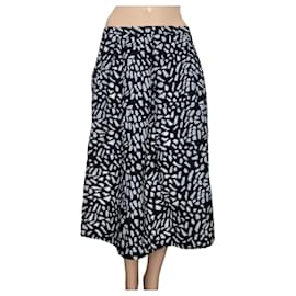 Reiss Baumwollrock Schwarz Grau