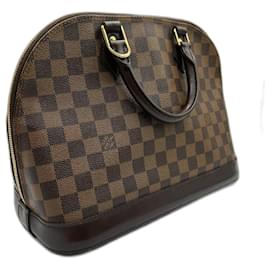 Borsa a mano Louis Vuitton Alma in pelle marrone scuro