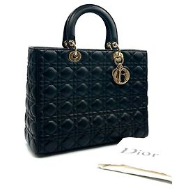 Christian Dior Lady Dior in pelle nera