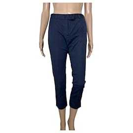 Pantalones Cropped Joseph Azul Marino Algodón