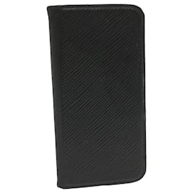 LOUIS VUITTON Epi iPhone Case Black M64469 LV Auth hs1678