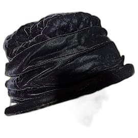 Cappello in velluto nero Sandra Philipps England - Autre Marque