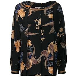 Gianni Versace Floral Silk Blouse