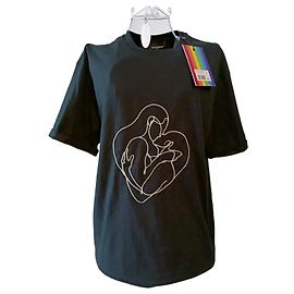 Camiseta de algodão preta The Kooples