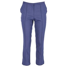 Diane Von Furstenberg Pintucked Pants in Blue Viscose