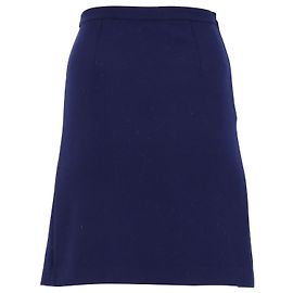Diane Von Furstenberg Falda plisada hasta la rodilla en poliéster azul marino