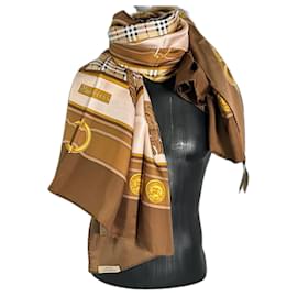 Sciarpa Burberry in seta multicolore