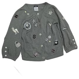 Chanel Cardigan aus Kaschmir Grau