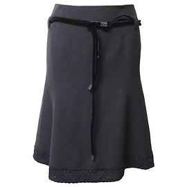 Falda con cinturón de invierno Emporio Armani en lana negra