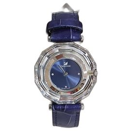 Reloj Swarovski Azul Marino Cuero y Acero