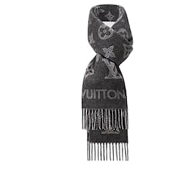 Sciarpa Louis Vuitton MNG Shadow Grigia in Lana