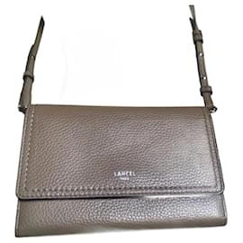 Lancel Sacha borsa a tracolla Portefeuille Telephone taupe in pelle