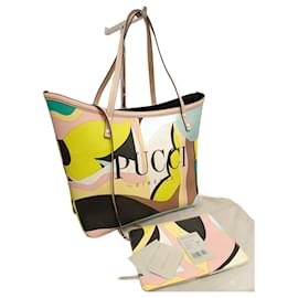 Borsa a mano Emilio Pucci in pelle e tessuto multicolore
