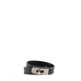 HERMÈS - Bracelet double tour Kelly vintage noir - Hermès