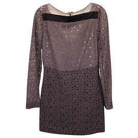 Diane Von Furstenberg Sarita Spitzen-Minikleid aus pastellviolettem Polyester